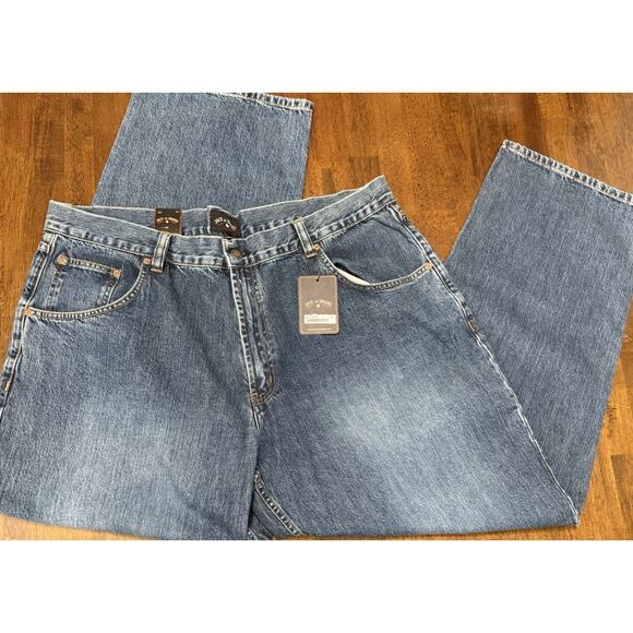 New JACK OF SPADES Jeans Men's Blue Denim Vintage Wash 42 X 32 Wide Leg - Picture 3 of 3